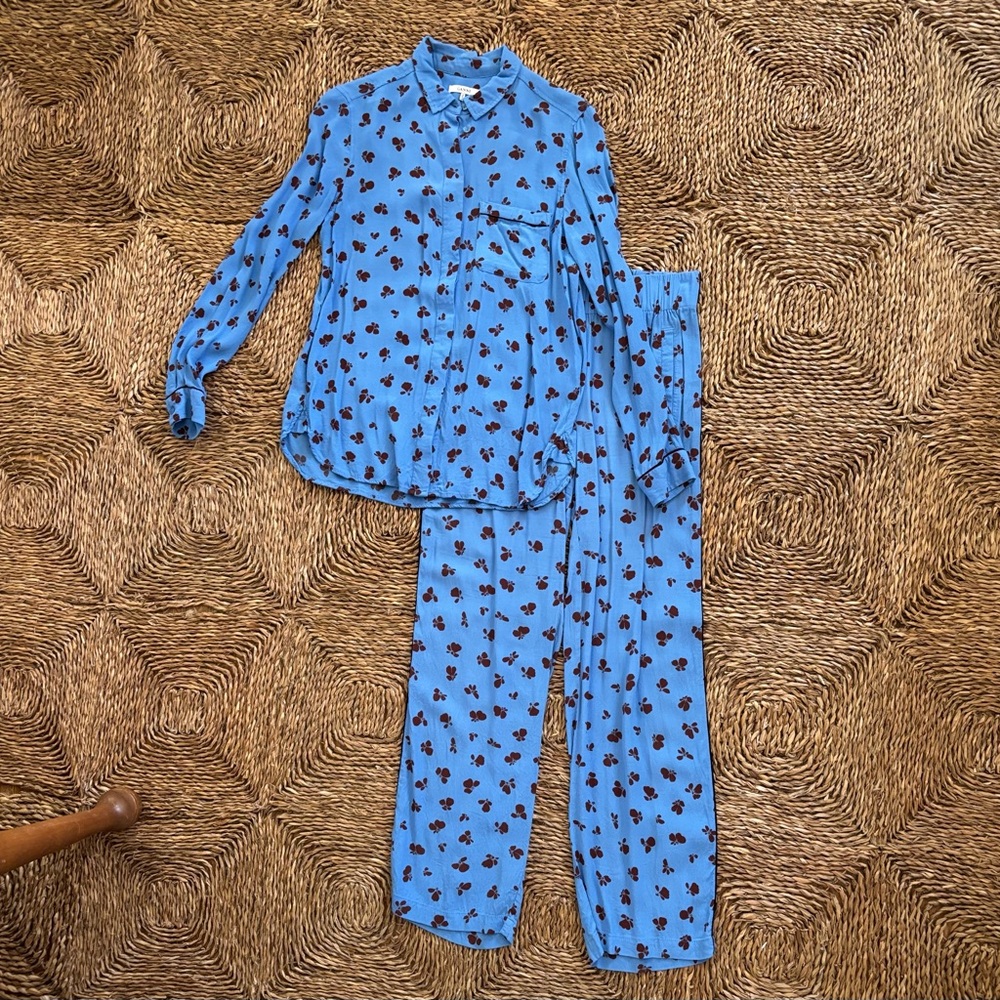 GANNI SET Roseburg crepe set size 34